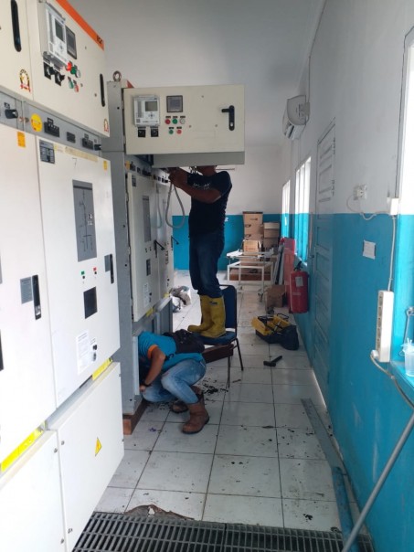 Perbaikan Panel di PLN Bengkalis sudah tuntas/elpi Perbaikan Panel di PLN Bengkalis sudah tuntas/elpi