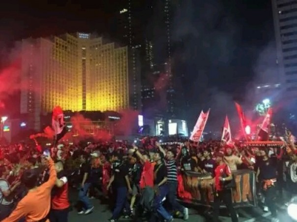 Supporter Jekmania saat merayakan kemenangan persija di Liga Indonesia (Ist) Supporter Jekmania saat merayakan kemenangan persija di Liga Indonesia (Ist)