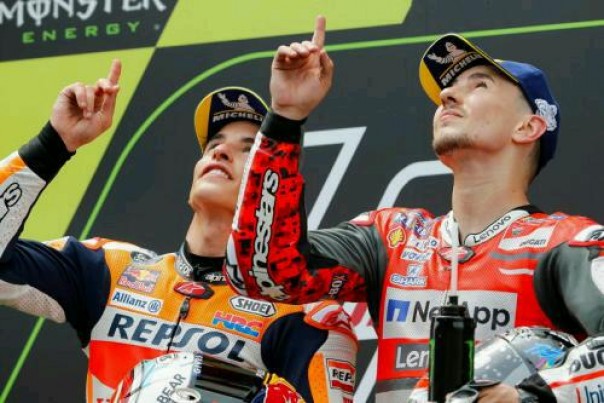 Marc Marquez dengan Jorge Lorenzo (ist)