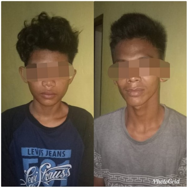 Dua orang pelaku curanmor saat diamankan pihak kepolisian (ist) Dua orang pelaku curanmor saat diamankan pihak kepolisian (ist)