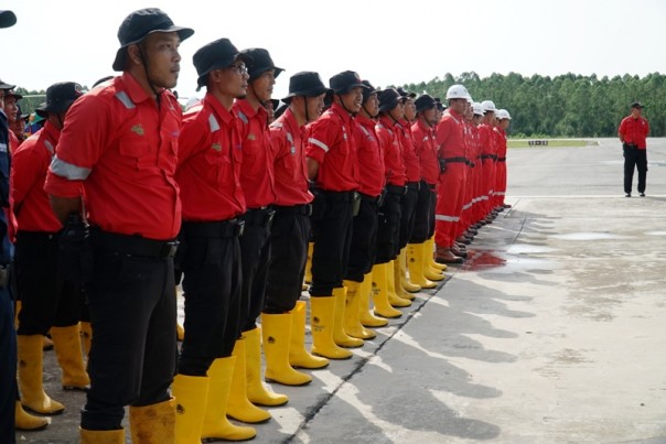 Tim pemadam Kebakaran PT RAPP siaga dalam masa Periode Rawan Kebakaran ini/ist Tim pemadam Kebakaran PT RAPP siaga dalam masa Periode Rawan Kebakaran ini/ist