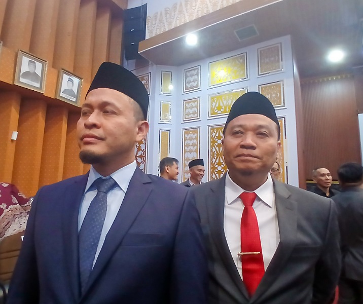 Agung Nugroho bersama Markarius Anwar akan dilantik sebagai Wali Kota dan Wakil Wali Kota Pekanbaru di Istana Negara, 20 Februari 2025. Foto: Surya/Riau1.