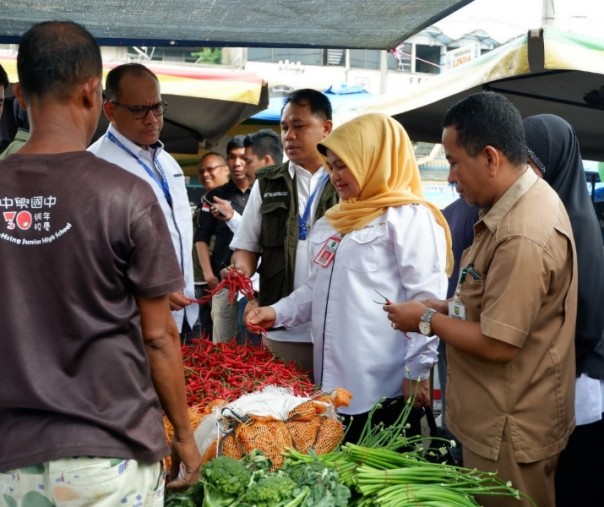 Ditreskrimsus Polda Riau saat sidak didua pasar Kota Pekanbaru