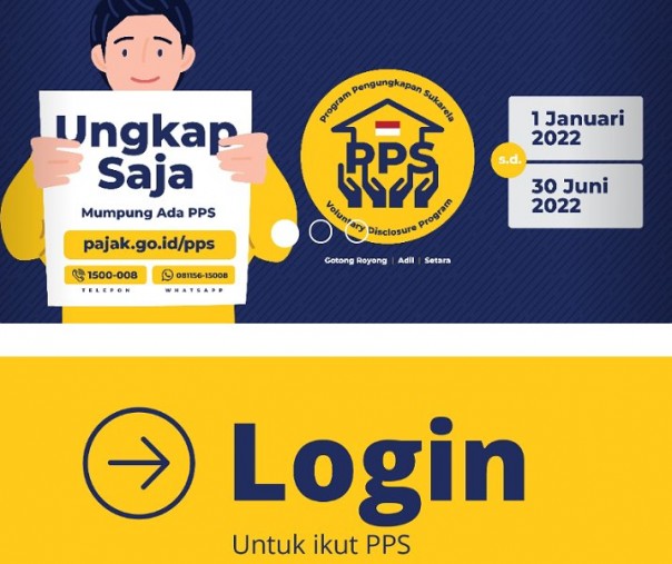 Situs program pengungkapkan pajak sukarela (PPS). Foto: Screenshot situss Pajak.go.id