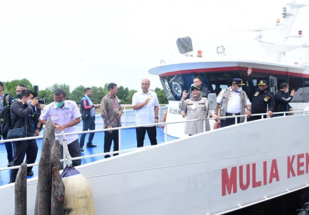 Pelapasan pelayaran kapal penumpang dari Bengkalis menuju Melaka